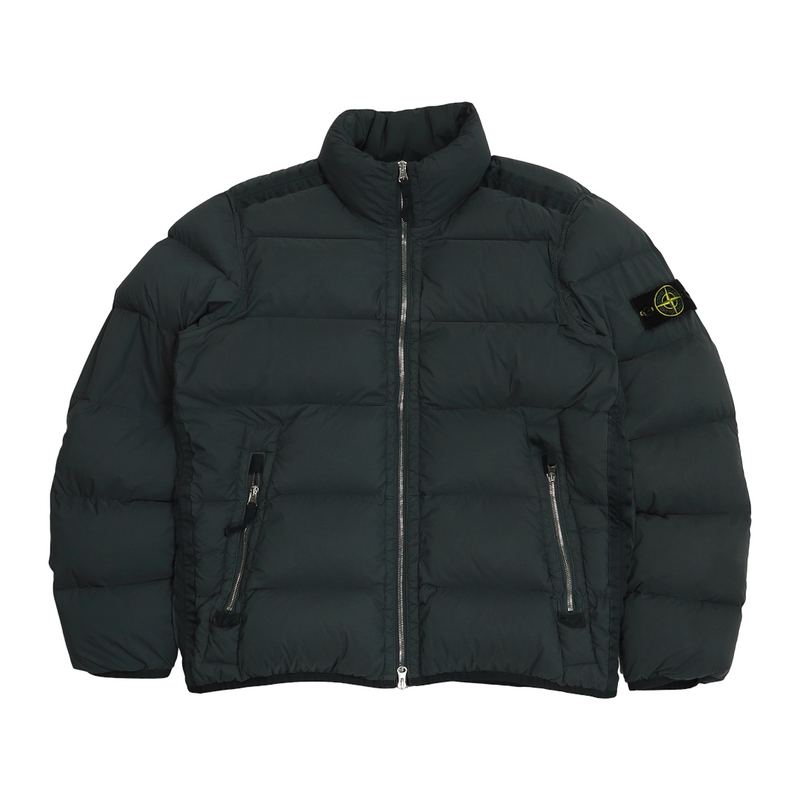 Stone Island A/W 23 Seamless Tunnel Nylon Down-TC Puffer Jacket in Grey, front