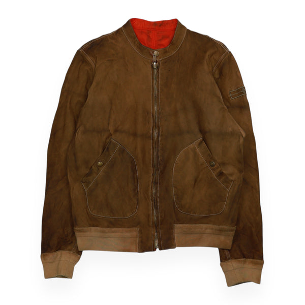 Stone Island Reversible Leather Aviation Jacket