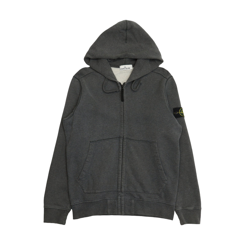 Stone Island A/W 18 Full Zip Hoodie in Grey, front