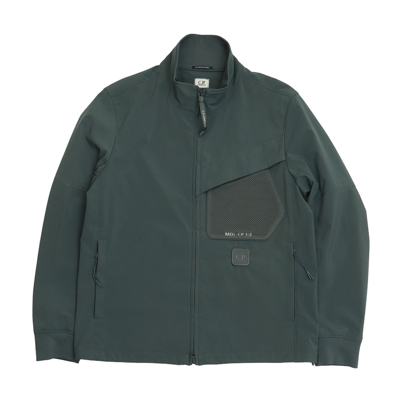 C.P. Company Metropolis Logo Shell-R Jacket in Grey, front