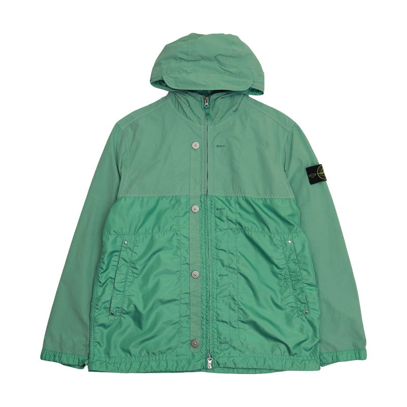Stone Island S/S 24 Polyester Tela & David Light-TC Jacket in Green, front