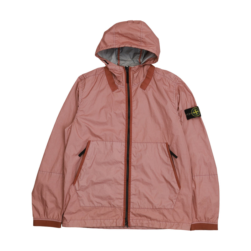 Stone Island S/S 21 Membrana 3L TC Hooded Jacket in Pink, front