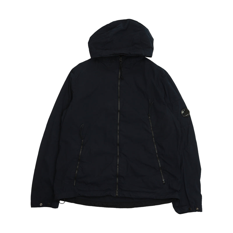 C.P. Company 50 Fili Hooded Jacket in Navy, front
