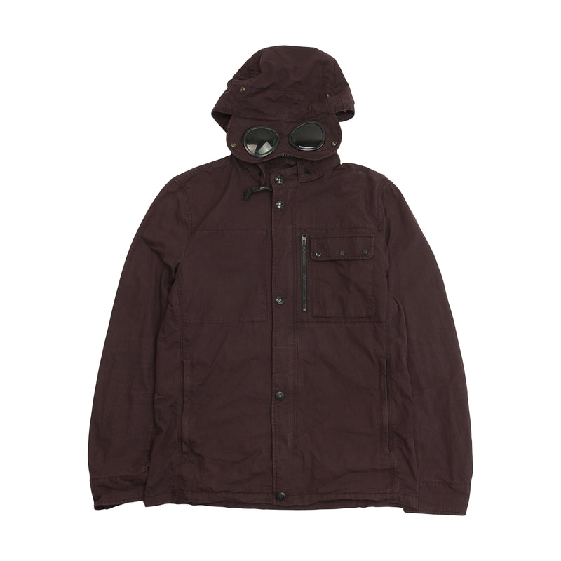 C.P. Company 50 Fili Goggle Jacket in Purple, front