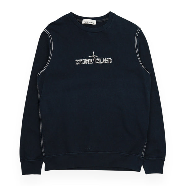 Stone Island S/S 21 Spellout Embroided Logo Jumper Sweatshirt