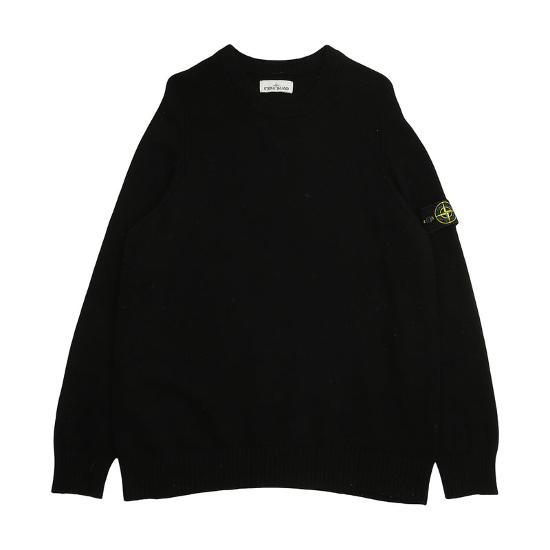 Stone Island A/W 20 Lambswool Jumper in Black, front