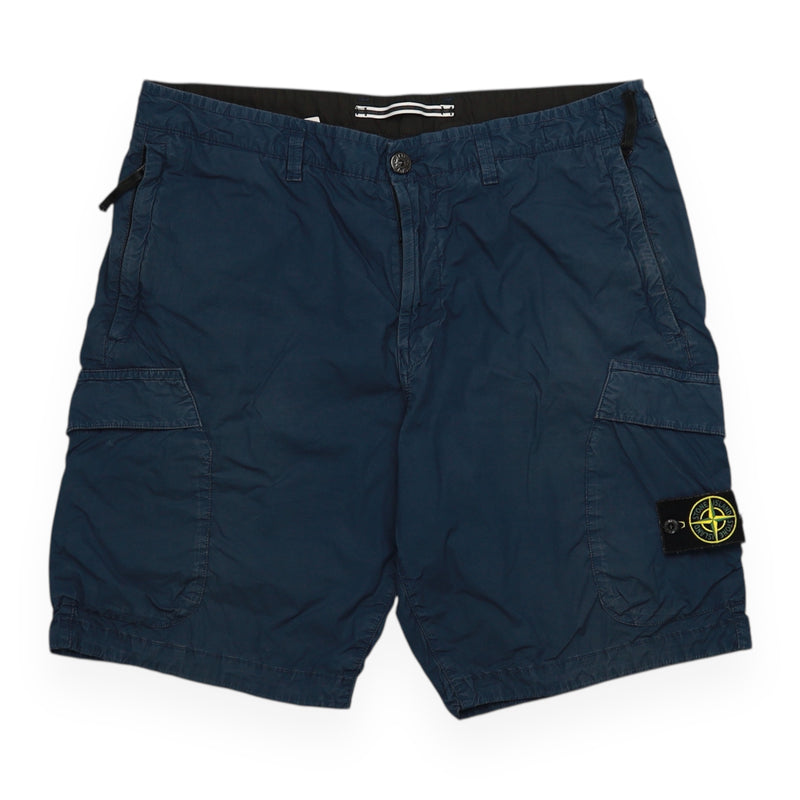 Stone Island S/S 19 Type RE Bermuda Cargo Shorts in Navy, front