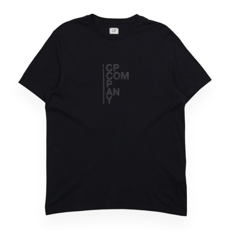 C.P. Company S/S 22 Diagonal Logo T-Shirt in Navy, front