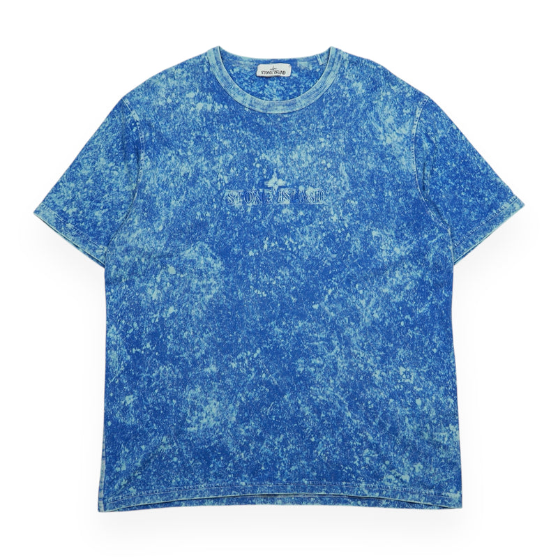 Stone Island A/W 21 Off-Dye OVD T-Shirt in Blue, front