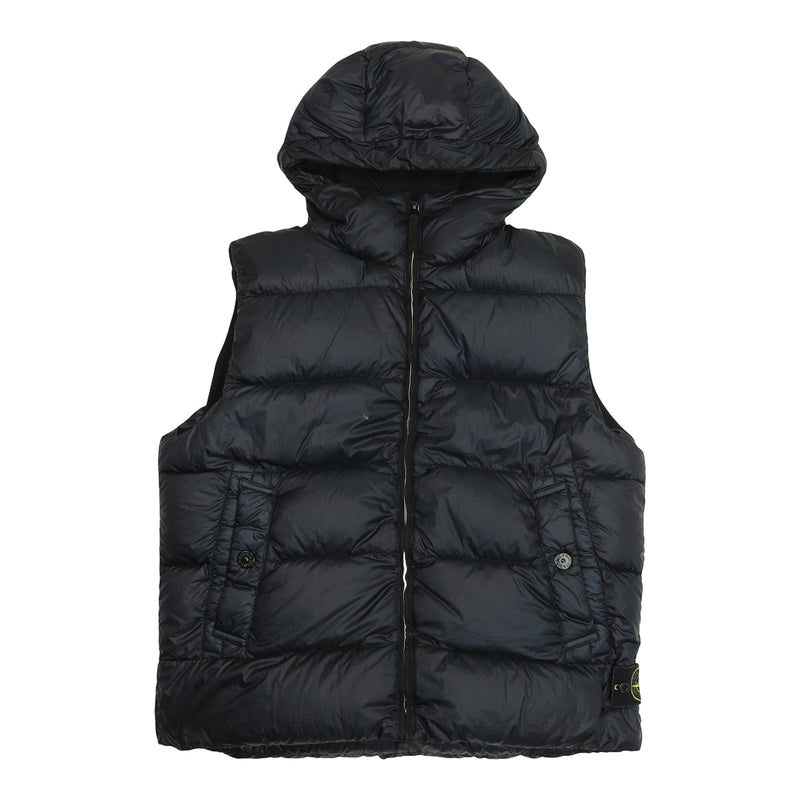 Stone Island A/W 13 Garment Dyed Hooded Down Gilet in Navy, front