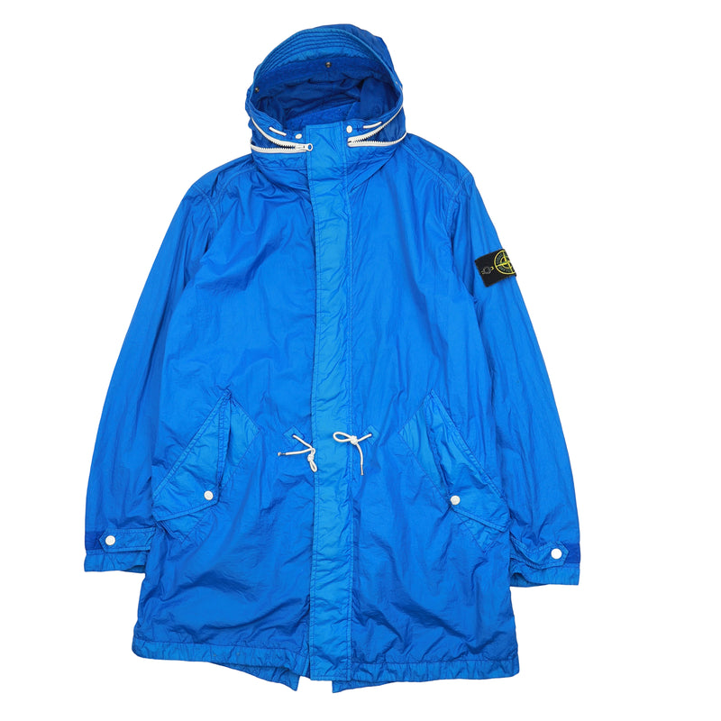 Stone Island S/S 13 Membrana-TC Fishtail Parka Jacket in Blue, front