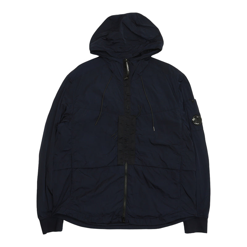 C.P. Company Chrome-R Hooded Goggle Jacket in Navy, front