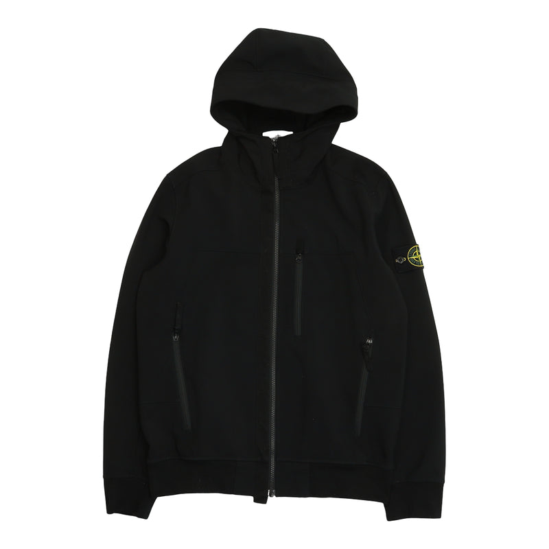 Stone Island A/W 18 Soft Shell-R Jacket in Black, front