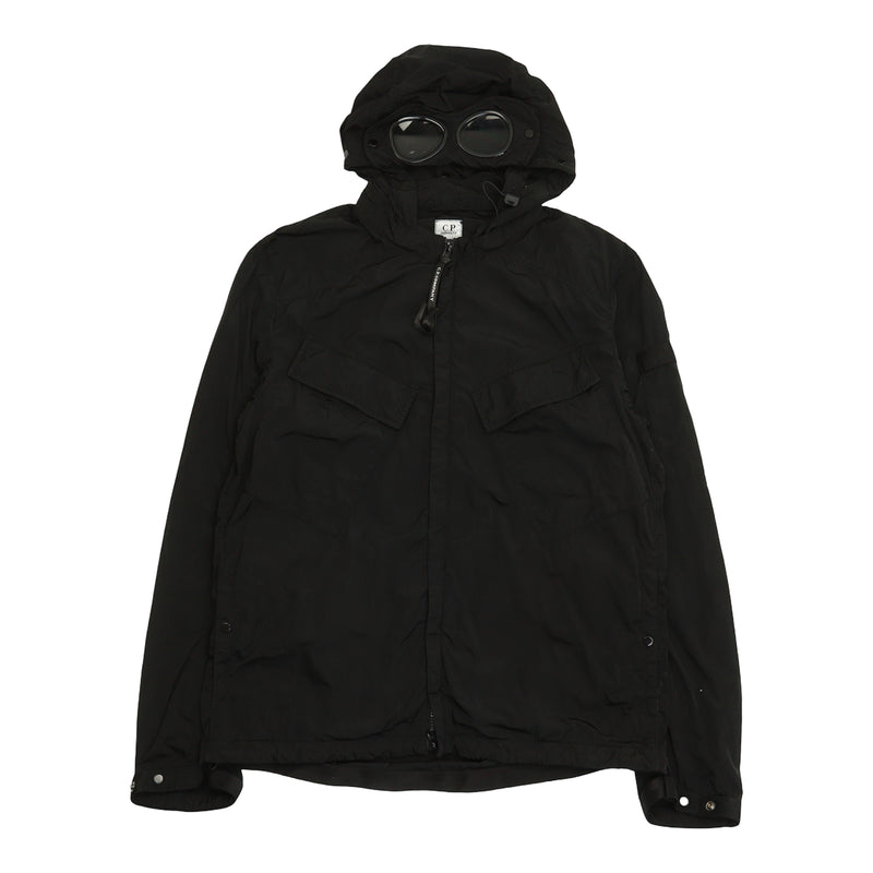 C.P. Company S/S 20 Chrome Goggle Jacket in Black, front