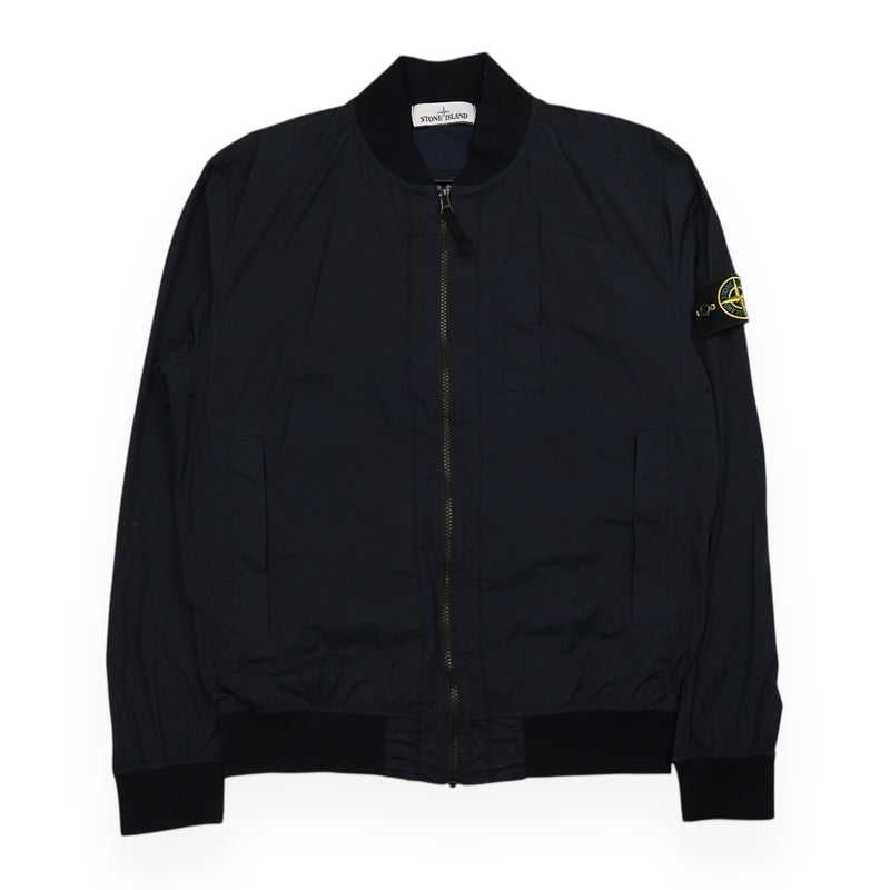Stone Island S/S 20 Skin Touch Nylon TC Jacket in Navy, front