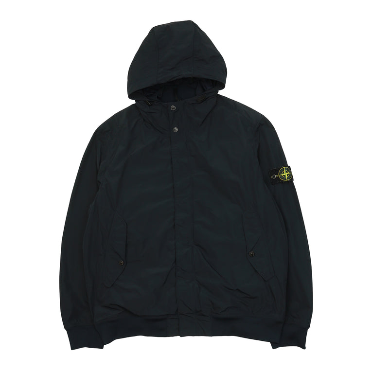 Stone Island S/S 15 Micro Reps Hooded Bomber Jacket in Navy, front