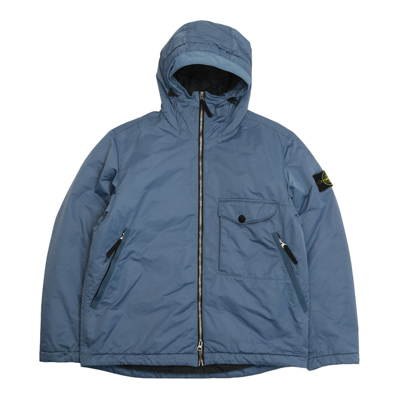 Stone Island A/W 22 Hyper Dense Nylon Twill Jacket in Blue, front