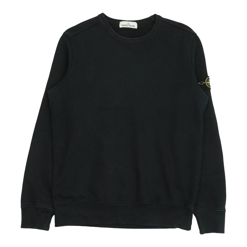 Stone Island A/W 18 Garment Dyed Crewneck Jumper in Black, front