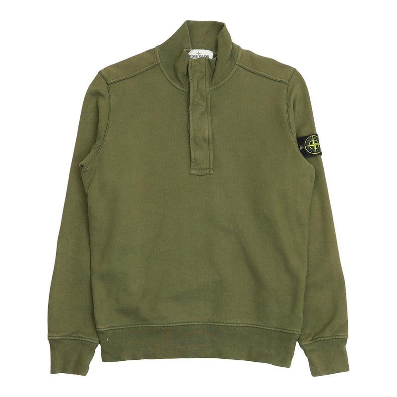 Stone Island A/W 19 Half Zip Jumper in Khaki, front