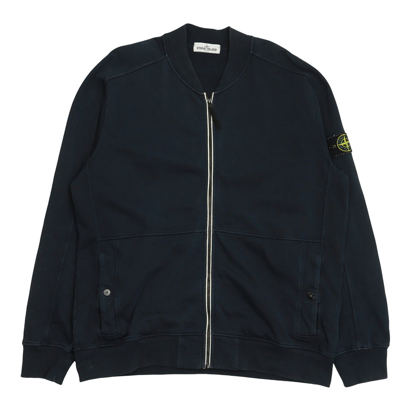 Stone Island S/S 13 Zip Up Jumper in Navy, front