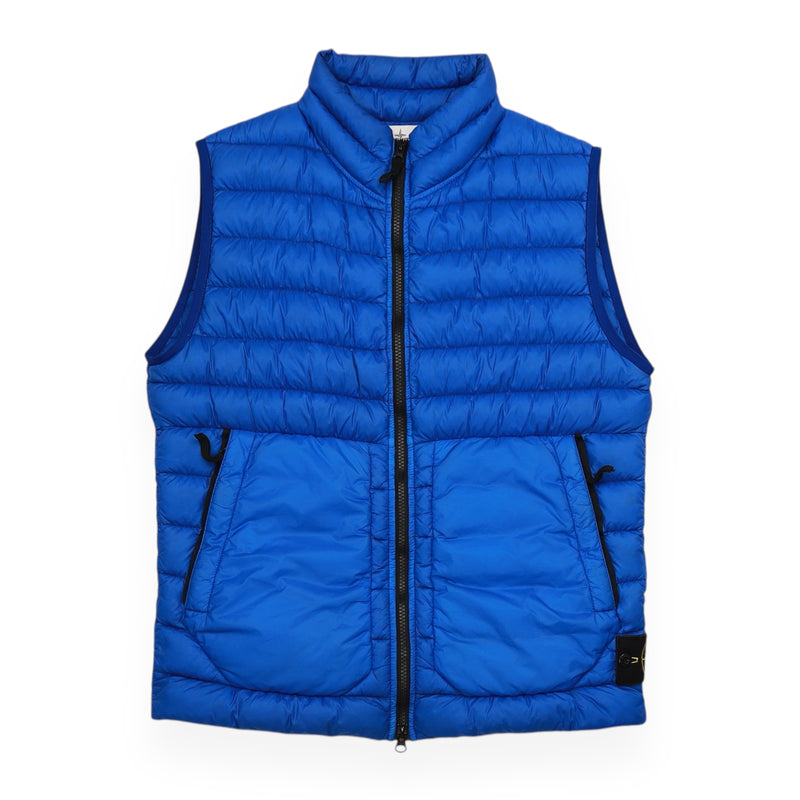 Stone Island A/W 16 Crinkle Reps Micro Down Gilet in Blue, front