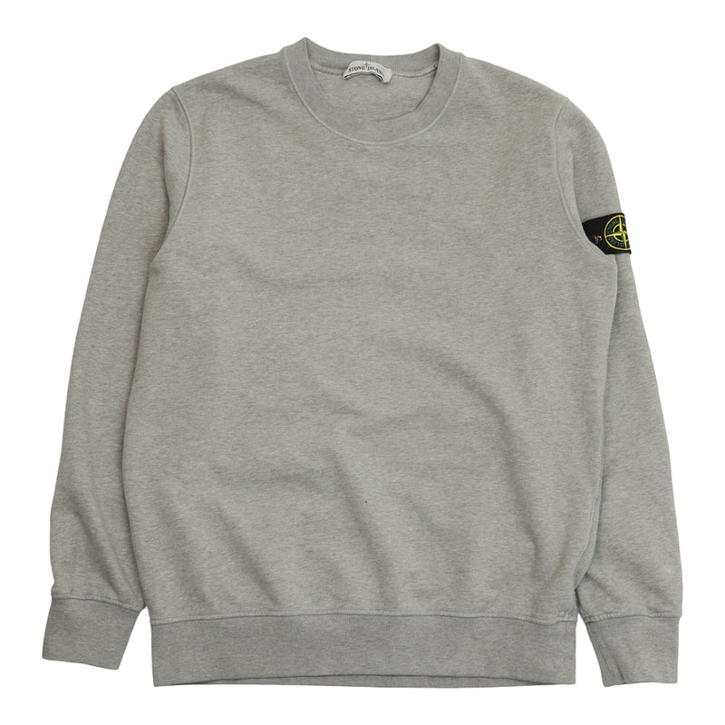 Stone Island A/W 22 Brushed Cotton Jumper in Grey, front