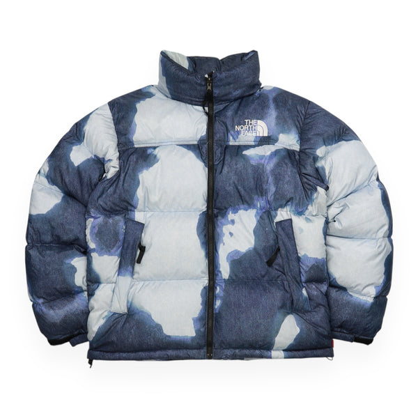 Supreme x The North Face Bleached Denim Print 700 Nuptse Jacket