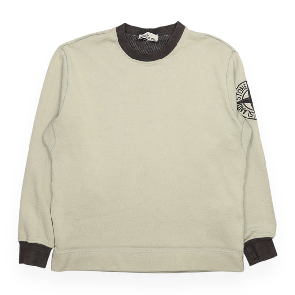 Stone Island A/W 21 Diagonal Weaved Embroidered Jumper Sweatshirt