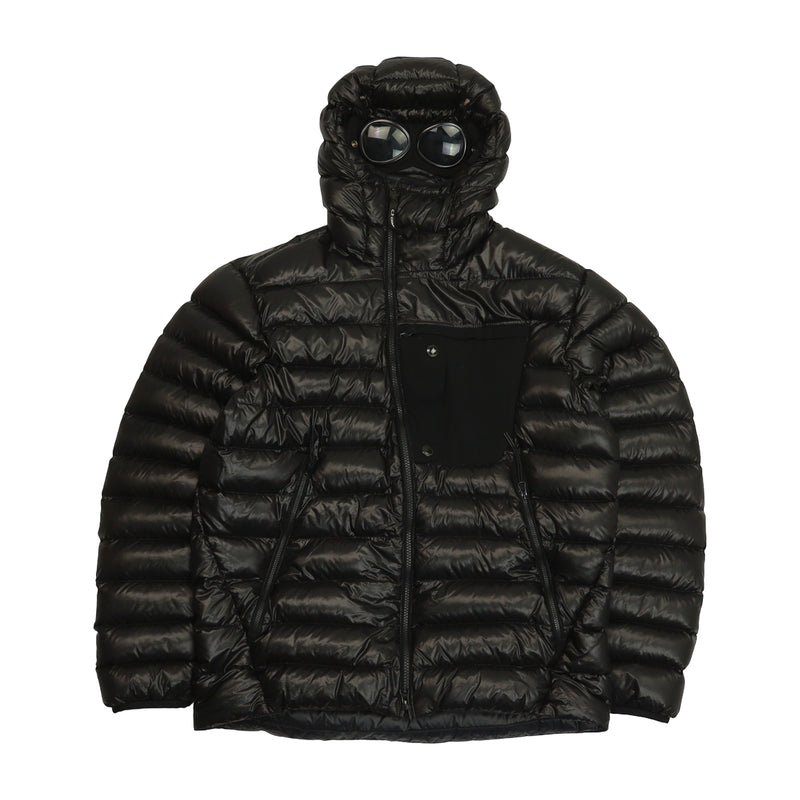 C.P. Company D.D Shell Hooded Goggle Down Puffer Jacket — front view — IMG_8677
