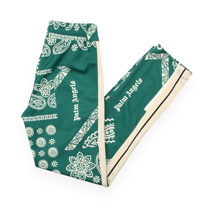 Palm Angels Bandana Track Pants in Green, front
