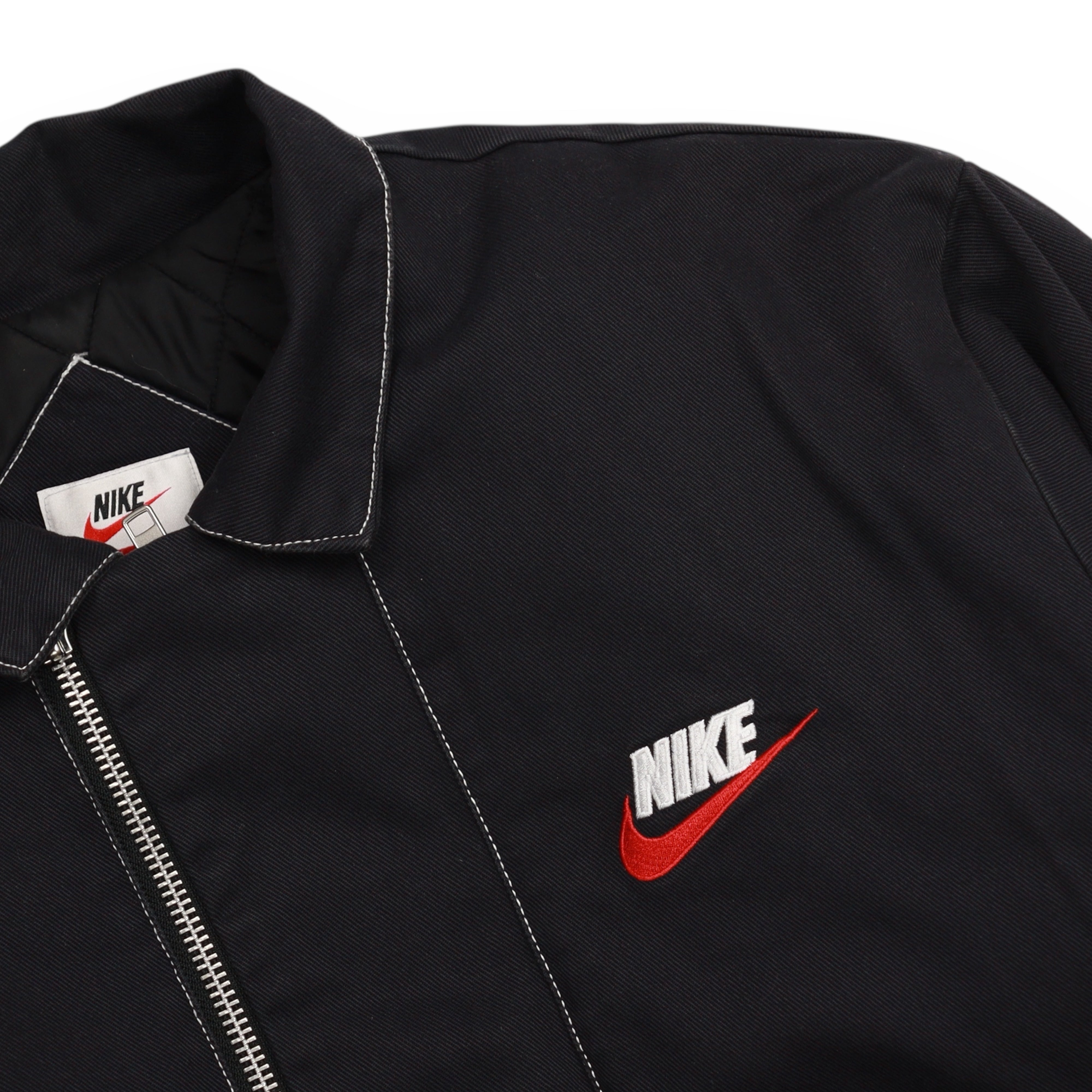 Large Black Supreme x Nike Double Zip Quilted Jacket