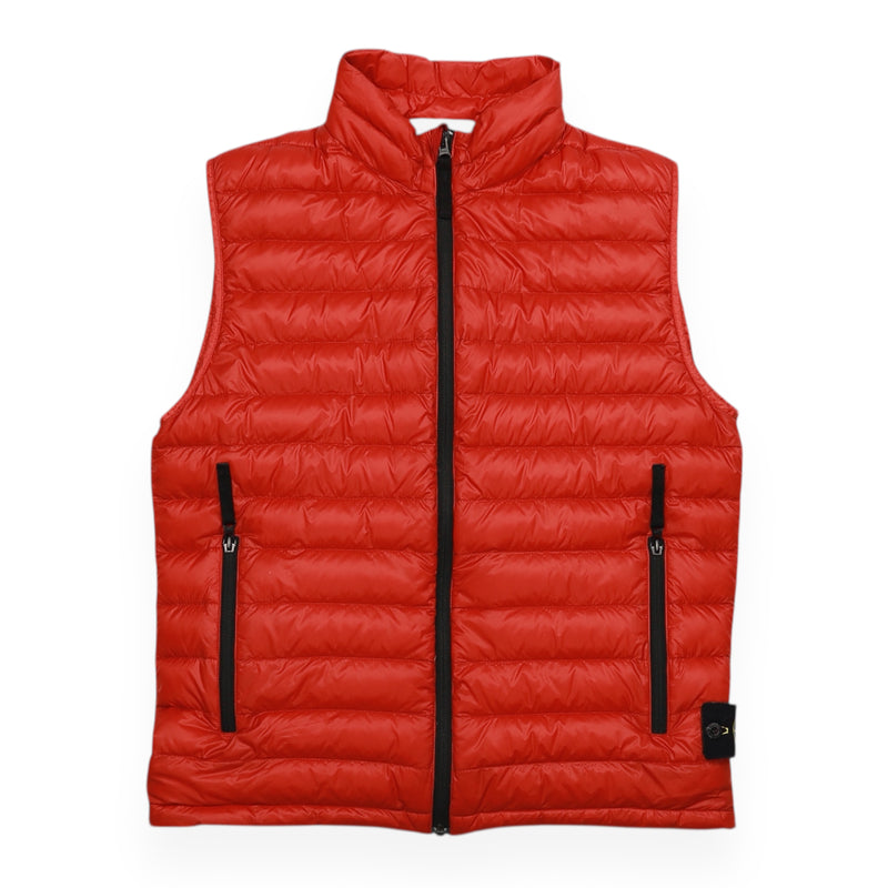 Stone Island S/S 14 Micro Yard Down Gilet in Red, front