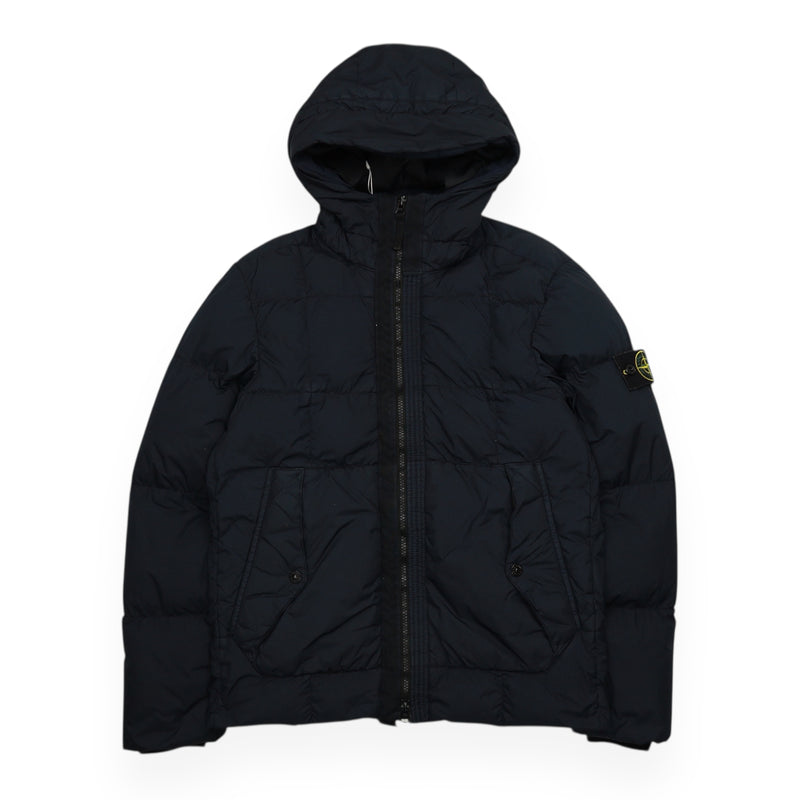 Stone Island A/W 18 Crinkle Reps Nylon Down Puffer Jacket in Navy, front