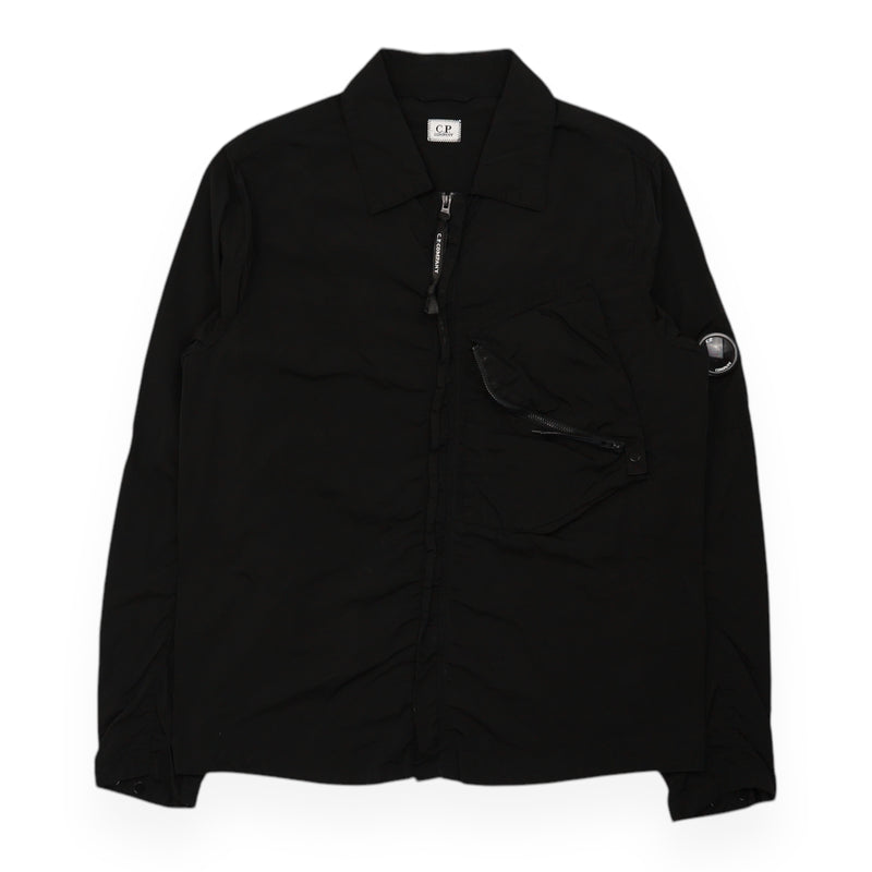 C.P. Company Chrome Pocket Overshirt in Black, front