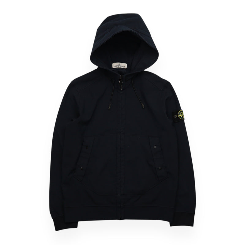 Stone Island A/W 20 Soft Shell-R Hooded Jacket in Navy, front