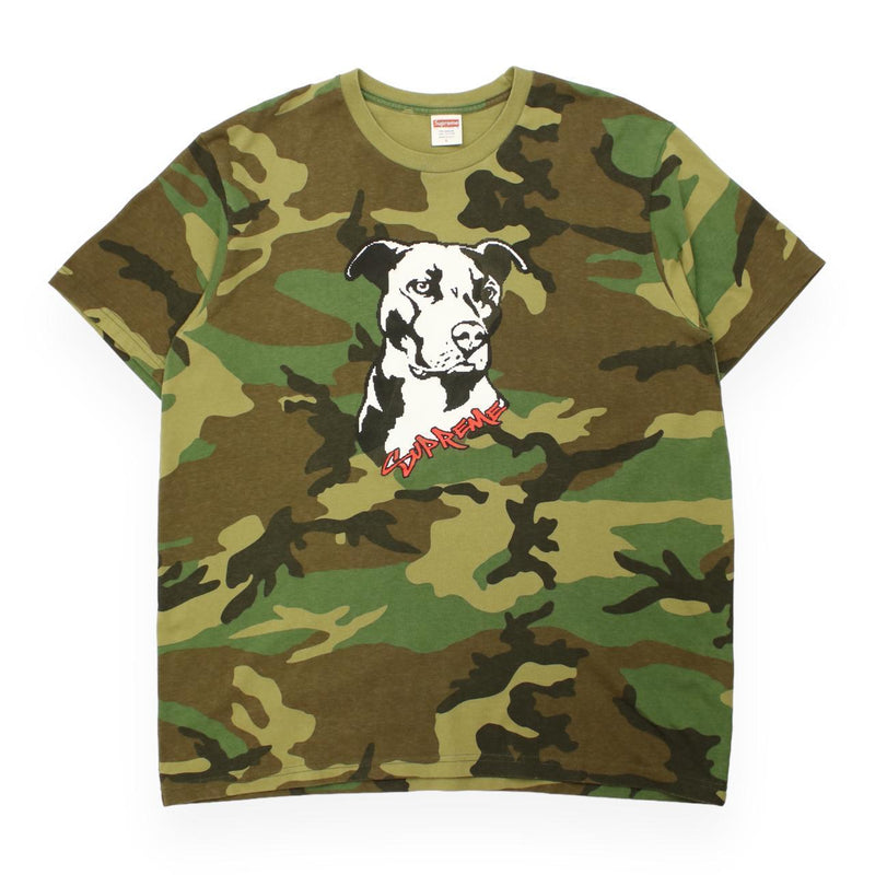 Supreme Pitbull T-shirt in Camo, front