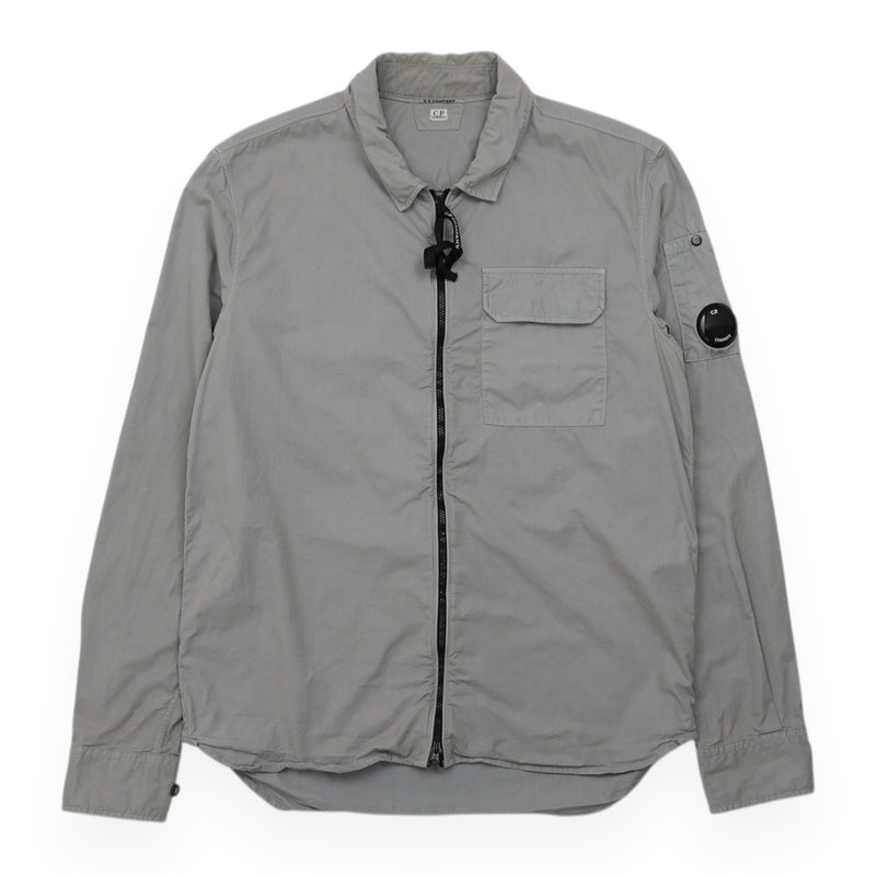 C.P. Company Gabardine Overshirt in Grey, front