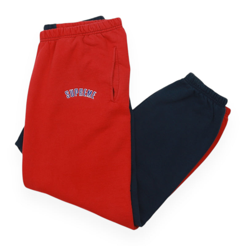 Supreme A/W 18 Split Sweatpants in Navy, front
