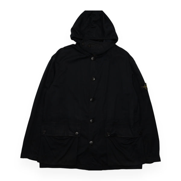 Stone Island  SS06 Garment Dyed Raso Gommato Hooded Jacket