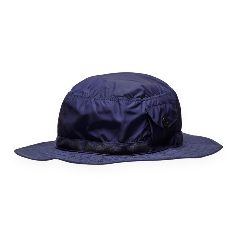 Stone Island Cupro Nylon Bucket Hat in Blue, front