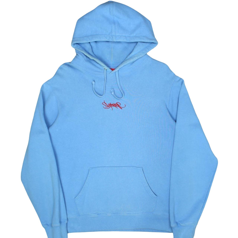Supreme Tag Logo Hoodie in Blue, back