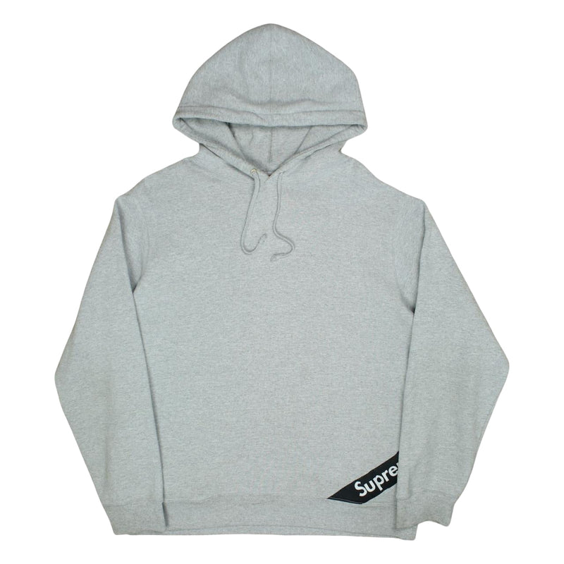 Supreme Corner Label Hoodie in Grey, back