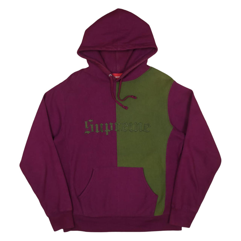 Supreme A/W 17 Split Old English Hoodie in Plum, back