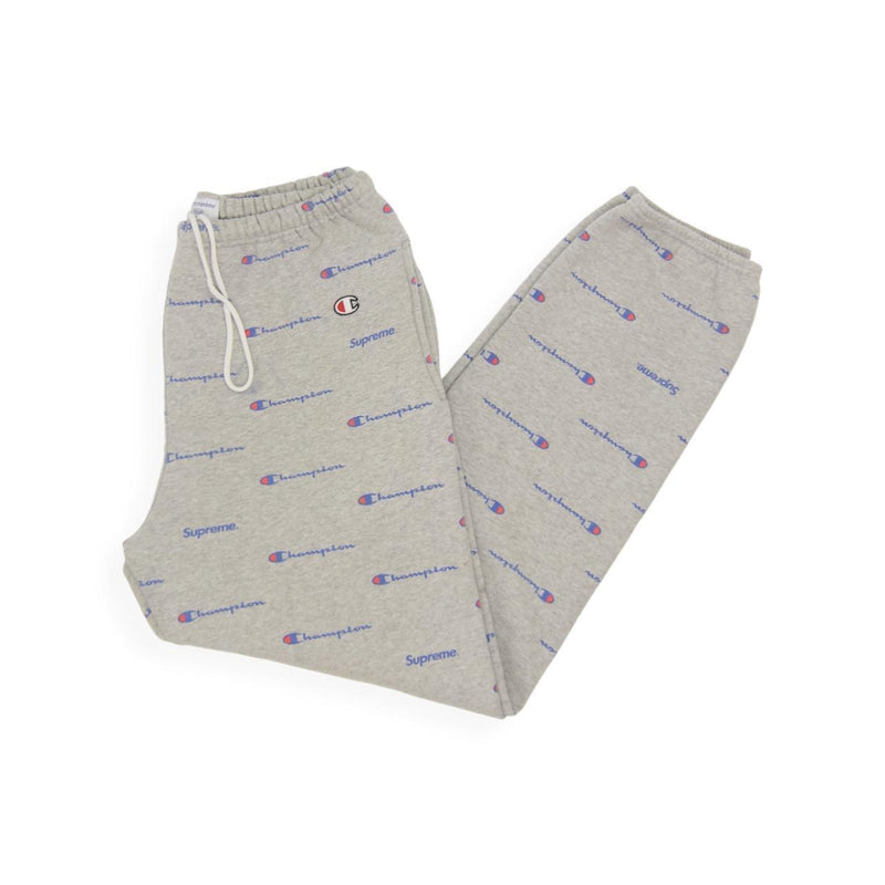 Supreme x Champion Sweatpants in Grey, front