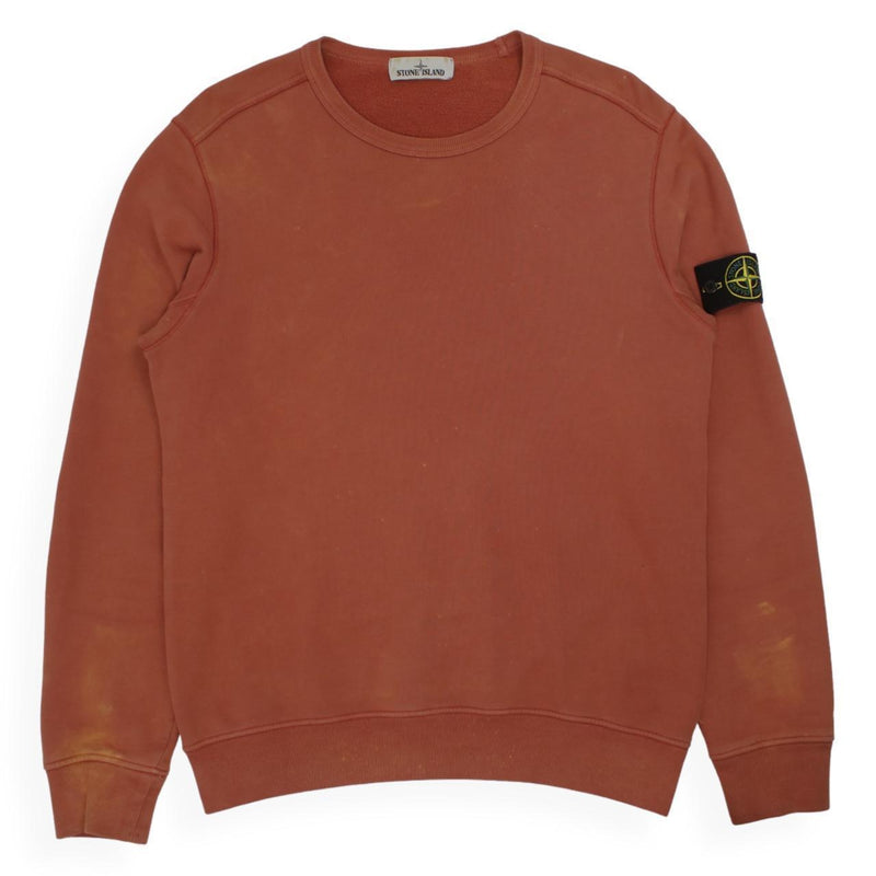 Stone Island A/W 20 Garment Dyed Sweatshirt in Orange, front