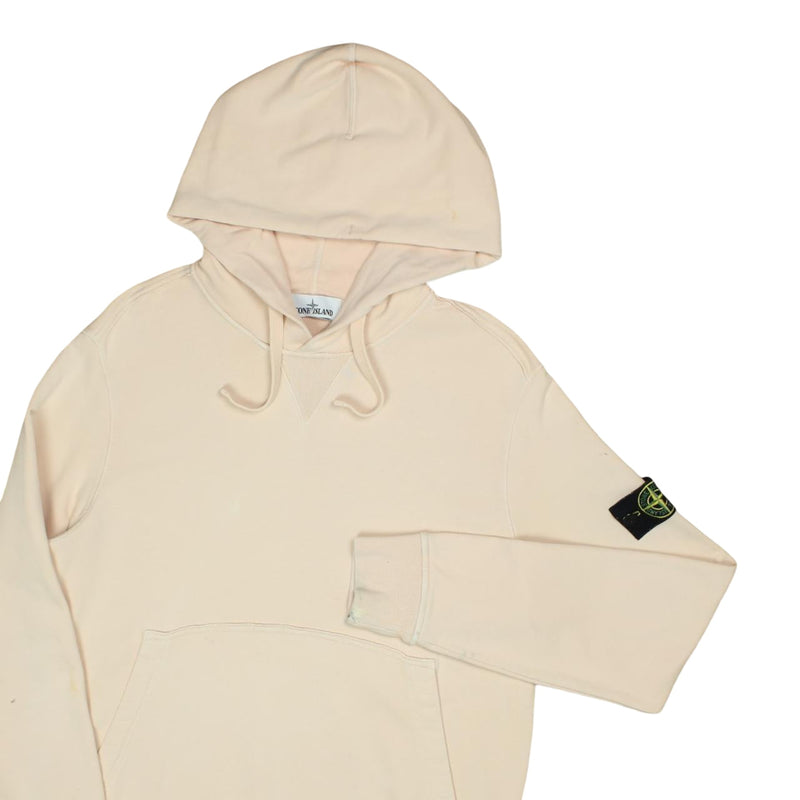 Stone Island S/S 18 Garment Dyed Hoodie in Pink, front