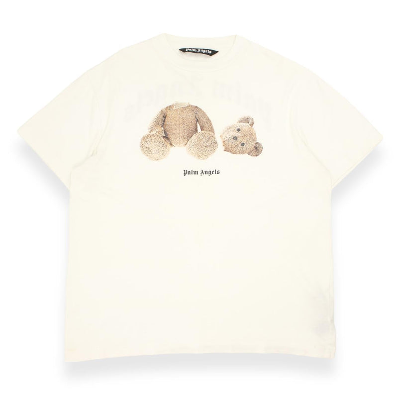 Palm Angels Teddy Bear T-Shirt in White, front
