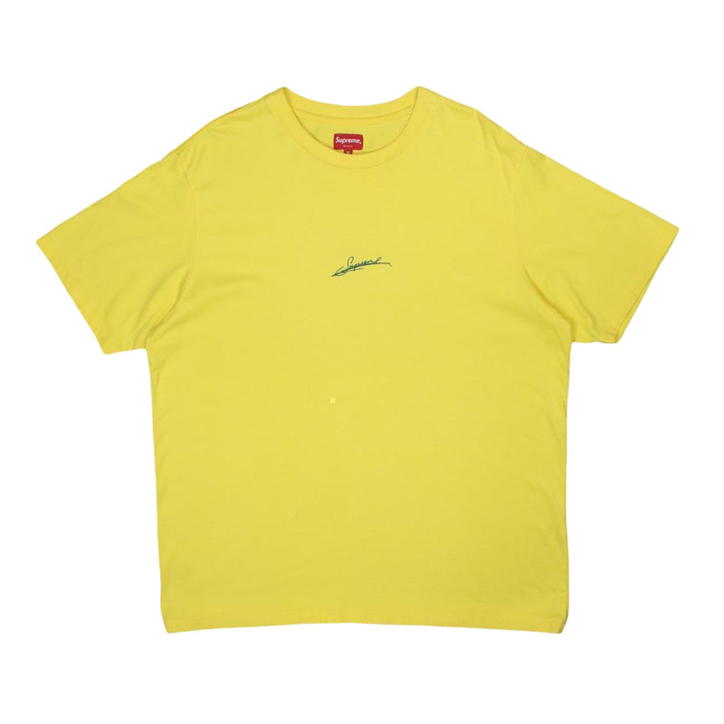 Supreme Signature T-Shirt in Yellow, back