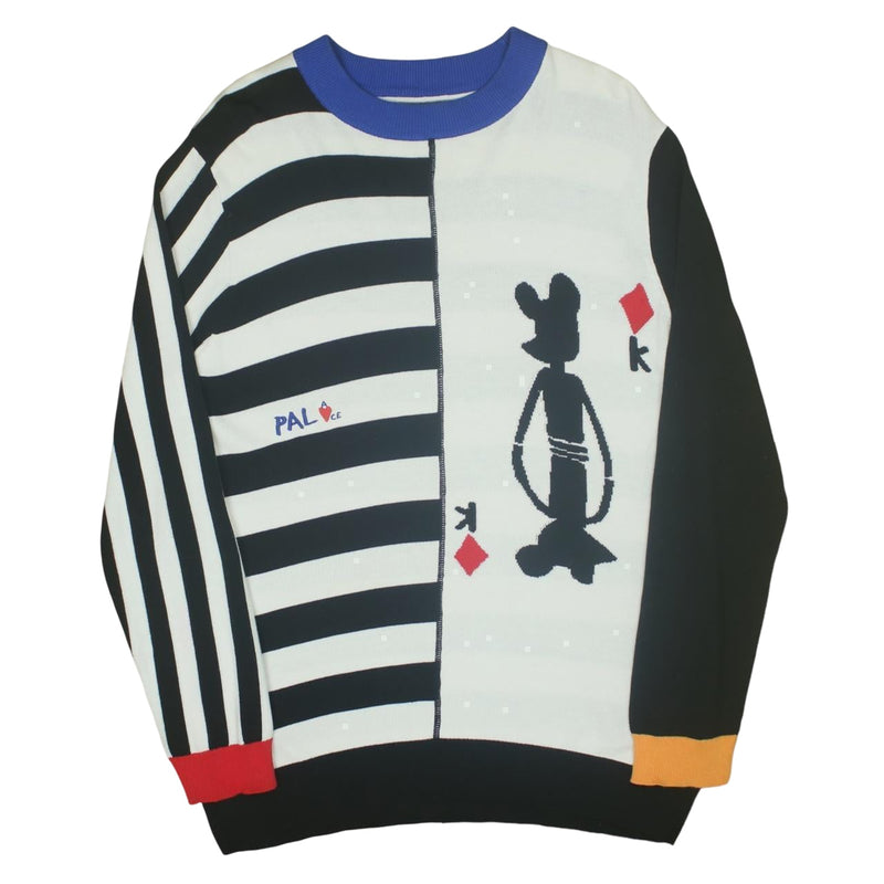 Palace Knitted JCDC Sweatshirt in White, back