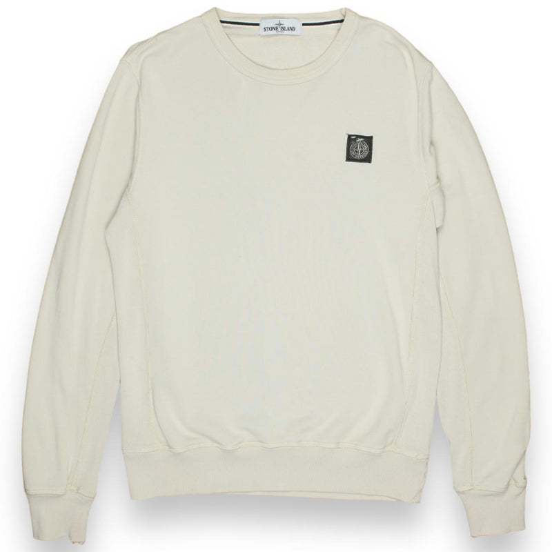 Stone Island A/W 16 Patch Sweatshirt in Cream, front